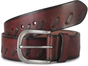 Men Casual Red Genuine Leather Belt