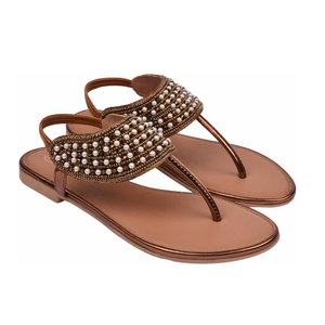 Women Brown Flats Sandal