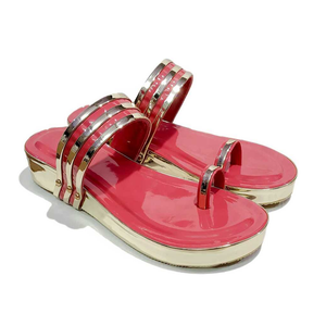 Women Red Flats Sandal1