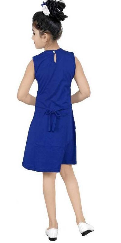 Girls Midi/Knee Length Casual Dress  blue