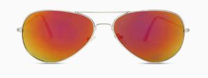 Mirrored Aviator Sunglasses (Free Size)  (Multicolor)
