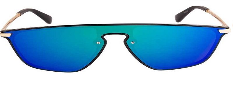 Mirrored Wayfarer Sunglasses (Free Size)  