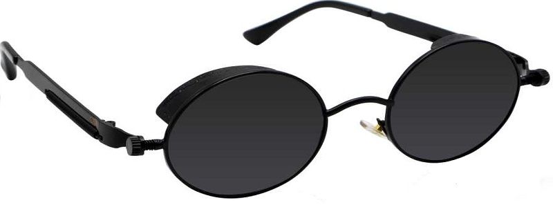 UV Protection Round Sunglasses (54)  (Black, Black)