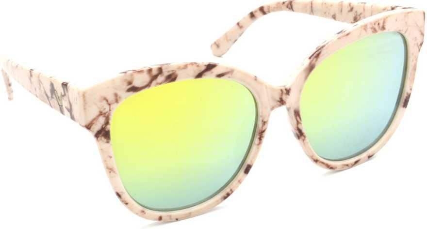 Mirrored, Gradient, UV Protection Cat-eye, Oval, Round Sunglasses 