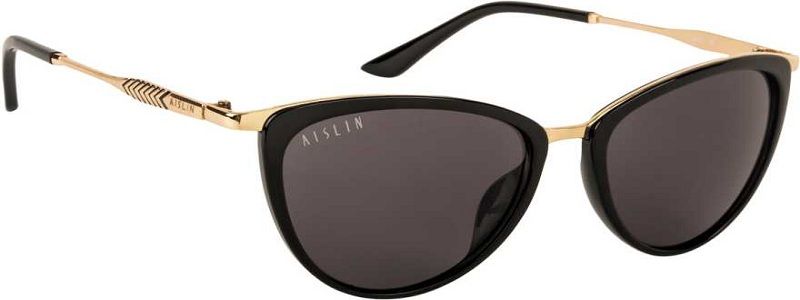 UV Protection Cat-eye Sunglasses (59)  (Black)