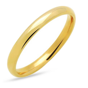 Plain band Brass Gold Plated Ring